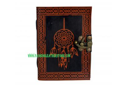 Beautiful Leather Dairy Celtic Handmade Leather Journal Dream Catcher Leather Embossed Journal Dairy 